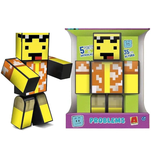 Boneco Problems Minecraft Streamers 35 Cm Jogo - ZOOM BRINQUEDOS E