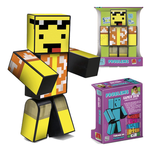 Boneco Gamer Skin - Authentic Games - Algazarra Brinquedos - Loja Mega