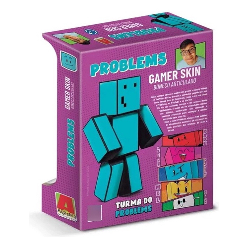 Boneco Gamer Skin - Authentic Games - Algazarra Brinquedos - Loja Mega