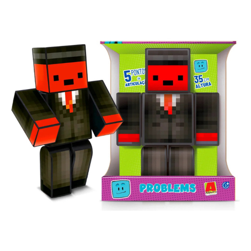 Boneco Mel Problems Grande - 35cm - Minecraft - Algazarra