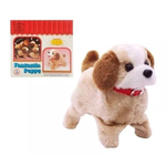 Brinquedo Cachorro Cambalhota Animal Pelúcia Anda Pula Late