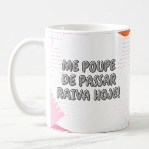 Caneca Florks Meme Nunca Foi Sorte Sempre Foi Passando Raiva