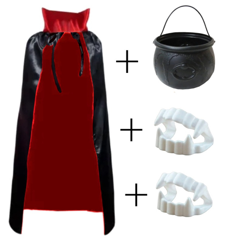 Fantasia Vampiro Drácula Adulto Masculino Halloween - JADE FASHION