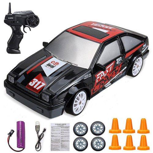 Carro de corrida RC, carro de controle remoto de alta velocidade de 2,4  GHz, carrinho de brinquedo branco - Dular