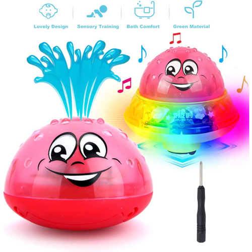 Brinquedos de banho para crianças de 3 a 4 anos, brinquedos de banho de  indução automática com brinquedos de banheira de fonte de música com luz  led