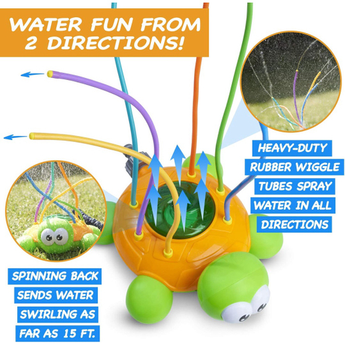 Aspersor de água ao ar livre para crianças e bebês, jogos de quintal de  brinquedos de verão com 8 tubos de manobra, anexa à mangueira de jardim  espirrando brinquedos divertidos para meninos