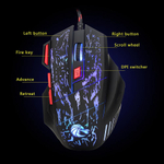 Profissional 7 Botões 5500dpi Usb Optical Wired Gaming Mouse Ratos Para pc Laptop