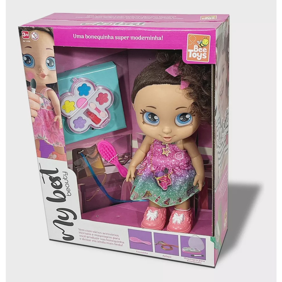 Boneca Magic Top Model Para Maquiar Pentear- Divertoys no Shoptime