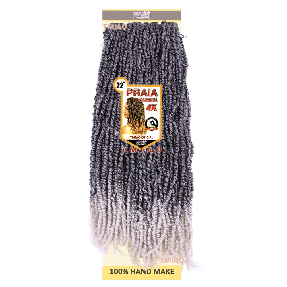 Cabelo Praia Caracol 4x Pacotão Twist Crochet 360g fibra premium  preto/prata em Promoção na Americanas