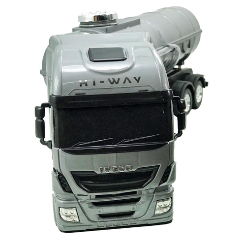 Caminhão Carreta De Brinquedo Iveco Hi-way Tora De Madeira - R$ 61,5