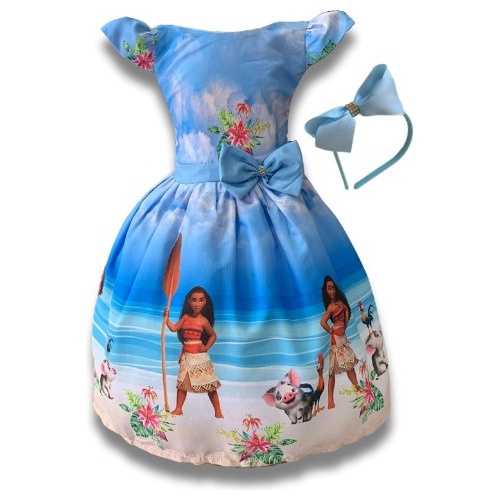 Vestido De Festa Infantil Moana Moana baby na Americanas Empresas