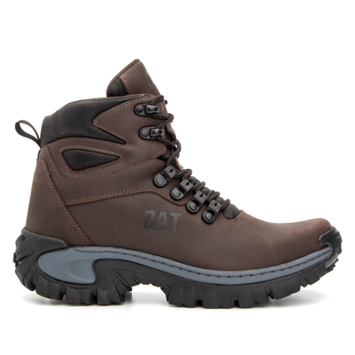 Bota Masculina Botina Caterpillar Cano Curto Palmilha Gel P.U Biqueira  Impermeável