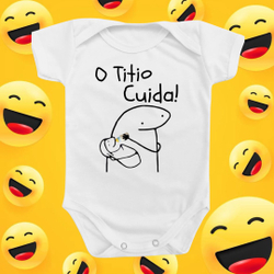 Body Roupa para Bebê O Titio Cuida Flork Meme Divertido Menor preço em Body Roupa para Bebê O Titio Cuida Flork Meme Divertido