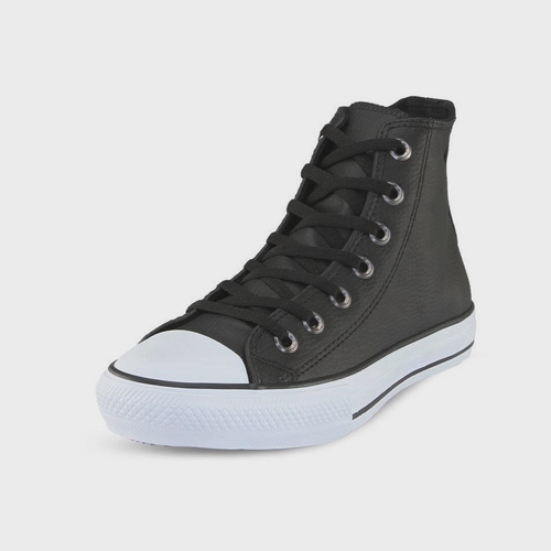 Tênis All Star Converse Cor Preto Couro Cano Alto - 5213