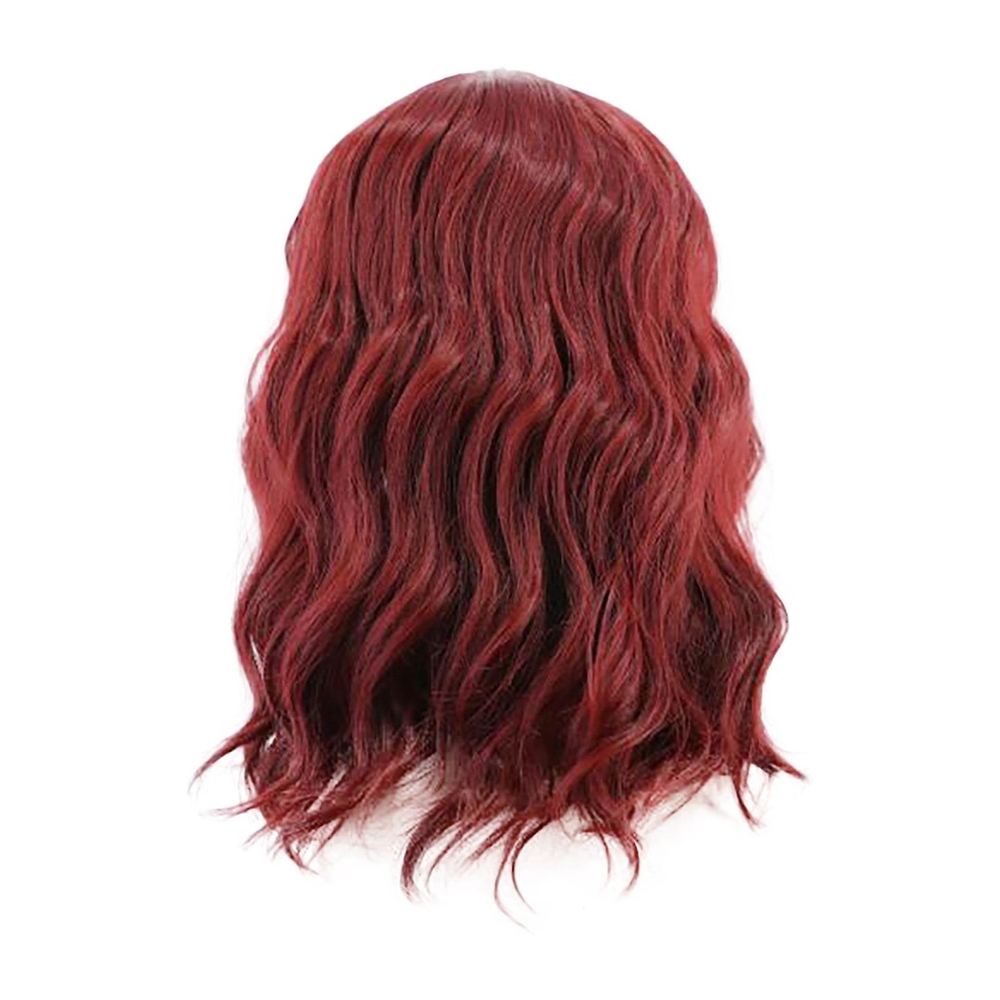 Mulheres Cabelo Curto Encaracolado Altura do Ombro Cabelo Médio Longo Vinho  Vermelho Peruca | Submarino