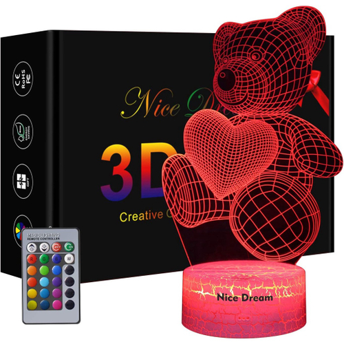 Teddy bear sale 3d night light