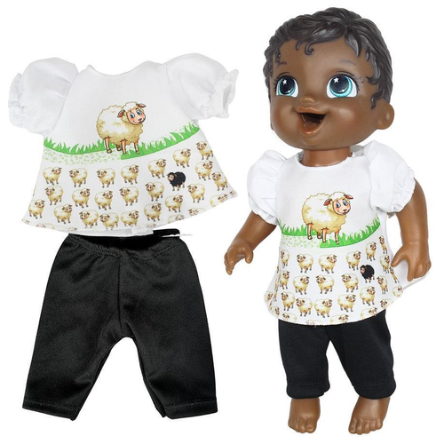 Kit roupa de boneca baby alive - jardineira masha em Promoção na Americanas