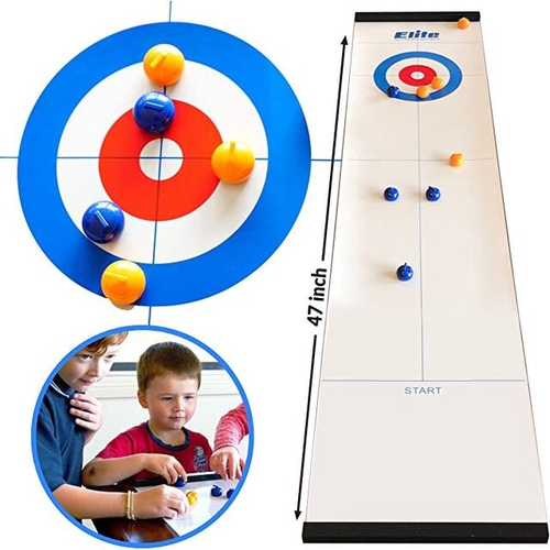 Família Curling Jogo de Mesa Adulto Treinamento Crianças Jogo de Bola de  Mesa Divertido Brinquedo Set Play, 100% Novo