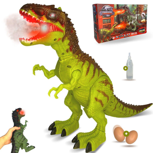 Dinossauro Rex Verde Bota Ovo Movimento Som Luzes Dino em Promoção na  Americanas