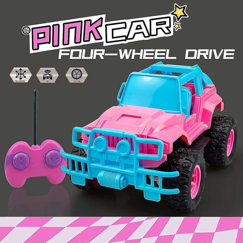 Carro de controle remoto para meninas mais nova 1:20 Escala Roxa Off Road  Caminhão de controle remoto Grande Pé Brinquedos veículos com baterias