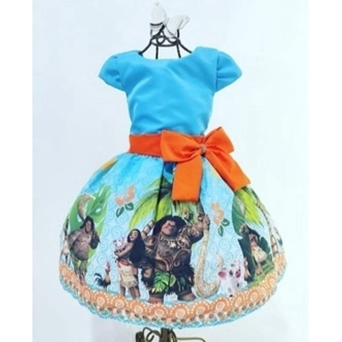 Vestido Luxo Moana Baby Laranja