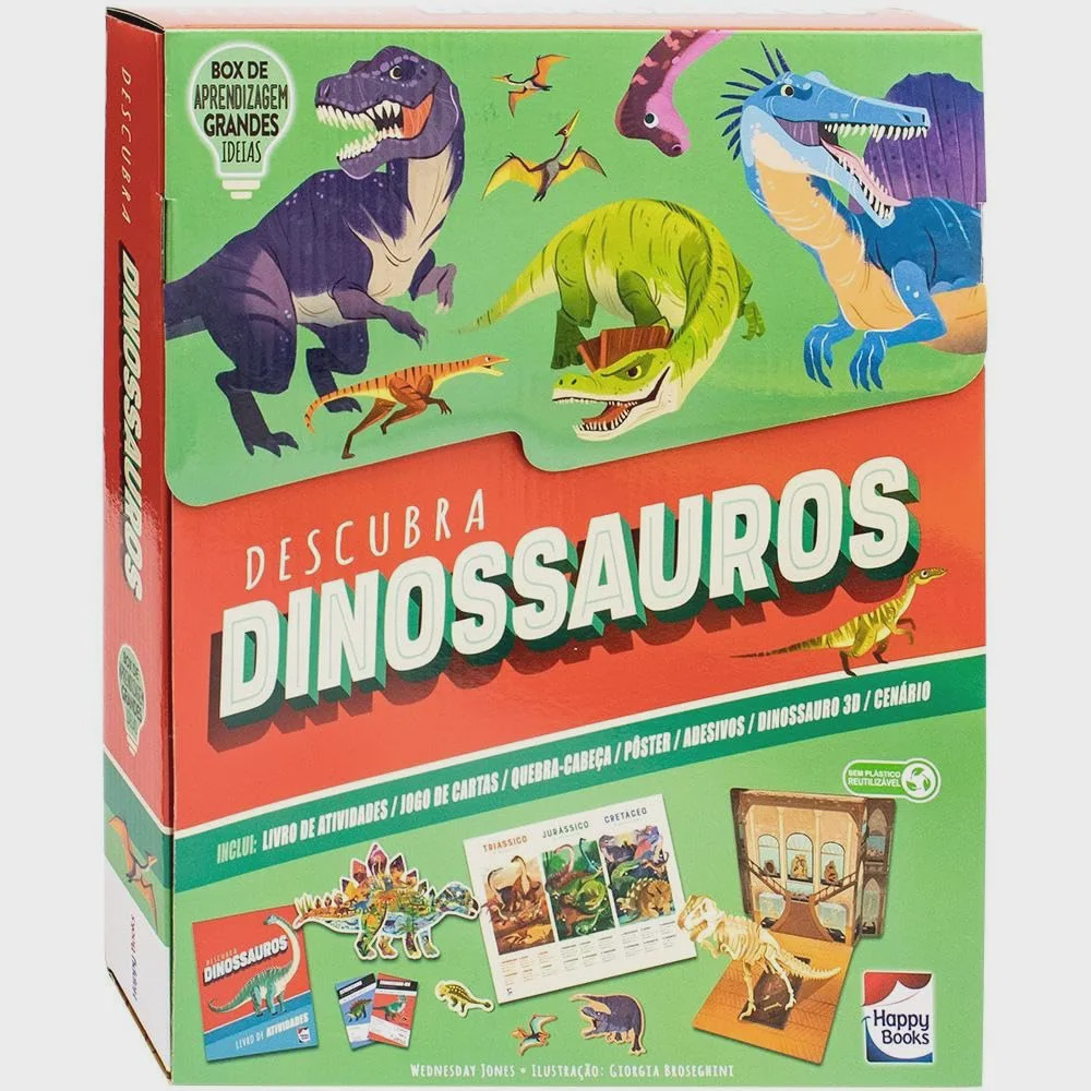 Dinossauros: livro com joguinhos em Promoção na Americanas