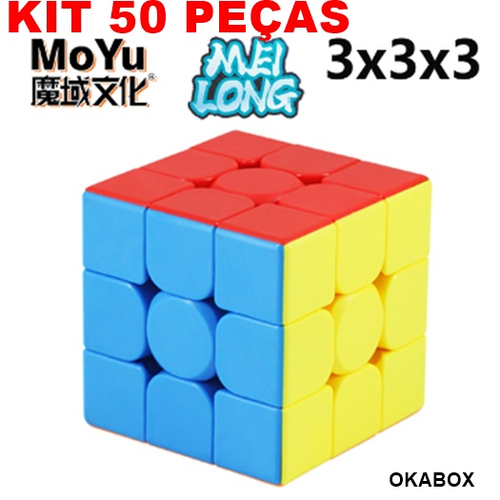 Kit 6 Cubo Mágico Clássico Original Colorido Prenda Atacado