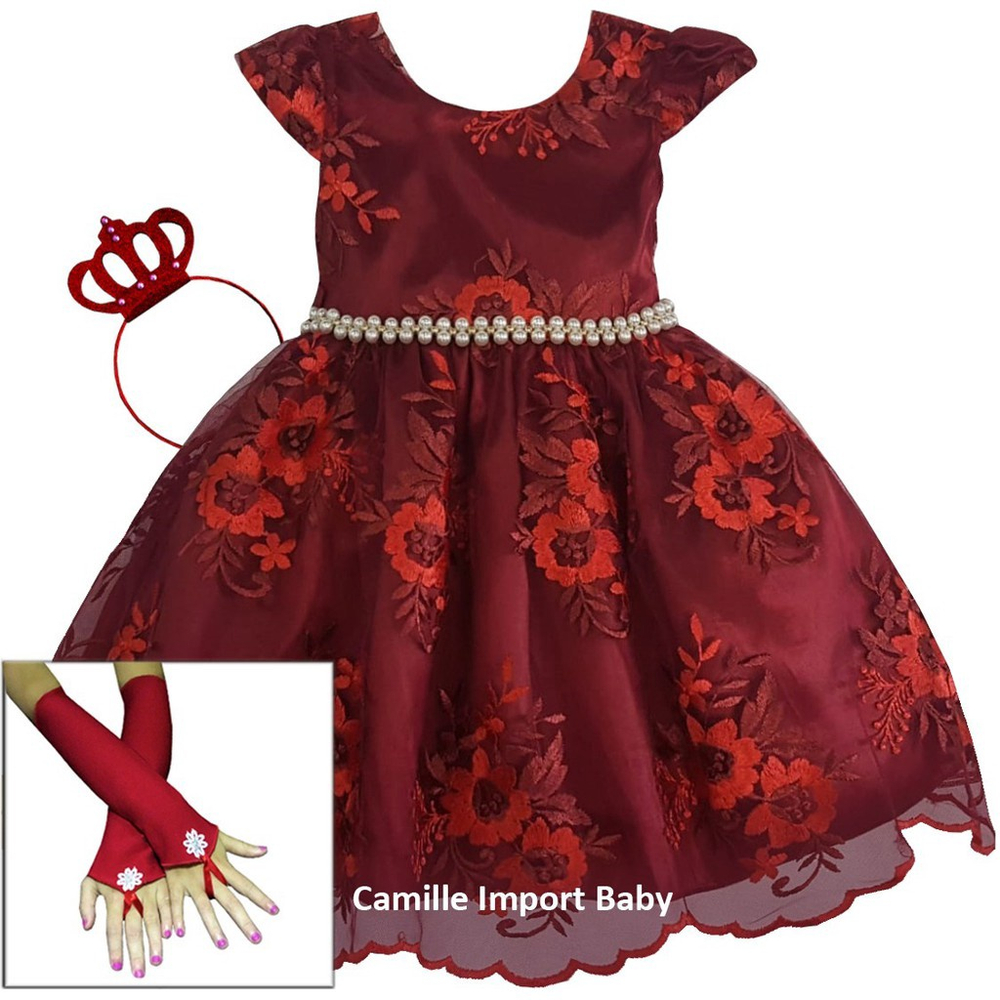 Vestido Marsala Princesa