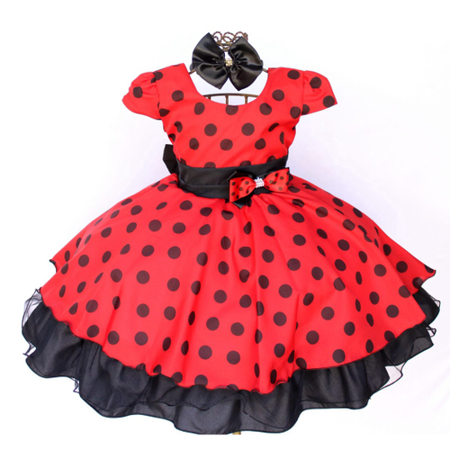 Vestido Xadrez Vermelho Tule Lili + Faixinha de cabelo - JOANINHA BABY