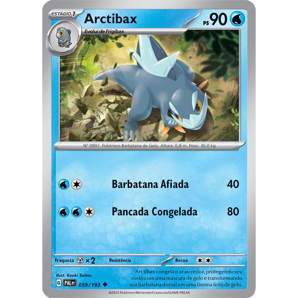 Carta Pokémon - Arctibax 59/193 - Evolução em Paldea - Copag