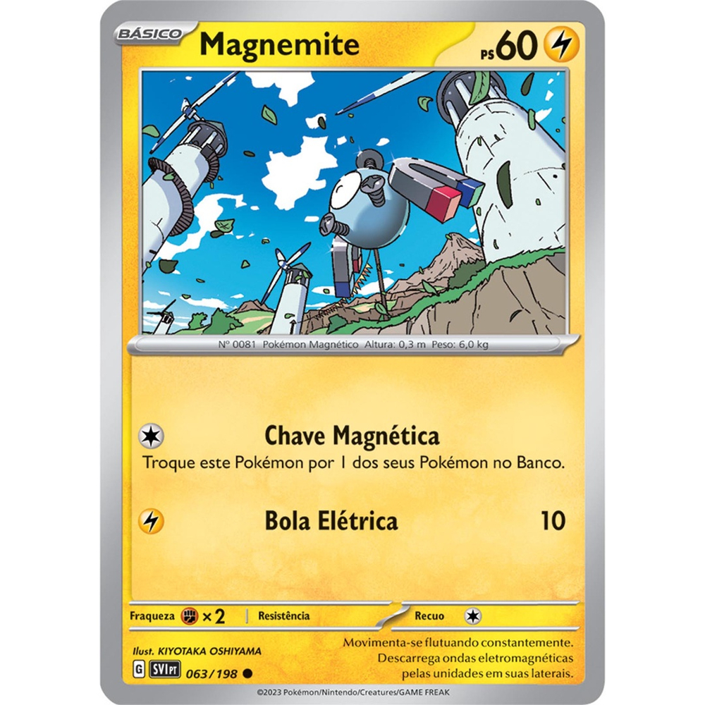 Cartas Pokémon Originais Básicas da COPAG com 10 unidades