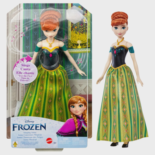 Boneca Frozen musical bailarina com luz anda e canta let it go