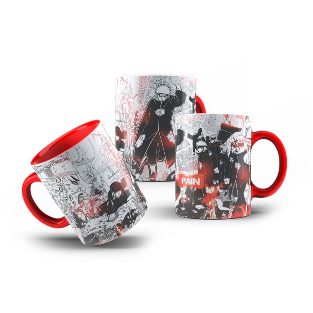 Caneca ecf Naruto Símbolo Akatsuki Preta Porcelana 325ml em Promoção na  Americanas