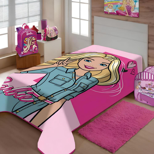 Conjunto Infantil Verão 2 peças Produto Licenciado Barbie Tam 4 a