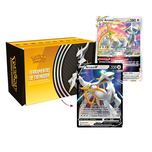 Pokémon Arceus V Box Ferramenta De Treinador 122 Carta 2023 em Promoção na  Americanas