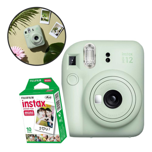 Combo Câmera Fujifilm Instax Mini 11 Azul + 10 Fotos + Bolsa +