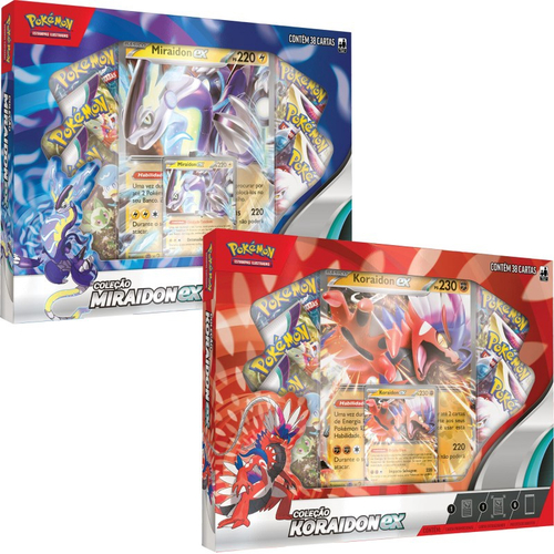 Box Pokémon Treinador Avançado Escarlate e Violeta miraidon em Promoção na  Americanas