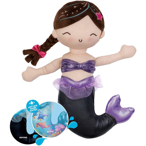 Adora Mermaid Plush Doll com cauda de mudan a de cor Coral de 10