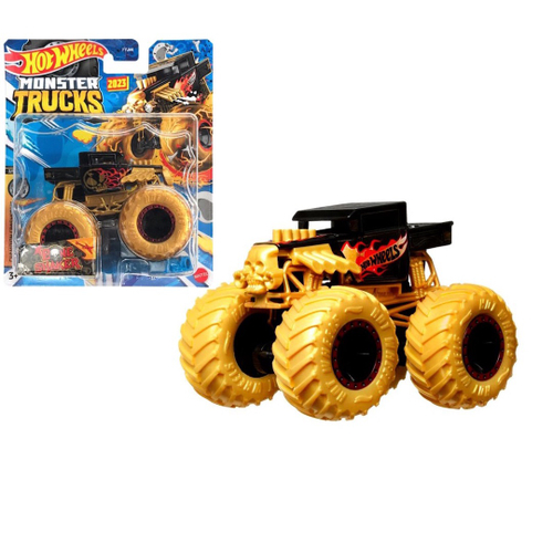 Hot Wheels Monster Trucks Bone Shaker veículo fundido em escala 1:24 com  rodas gigantes para crianças de 3 a 8 anos Ótimo presente Caminhões de  brinquedo grandes escalas em Promoção na Americanas