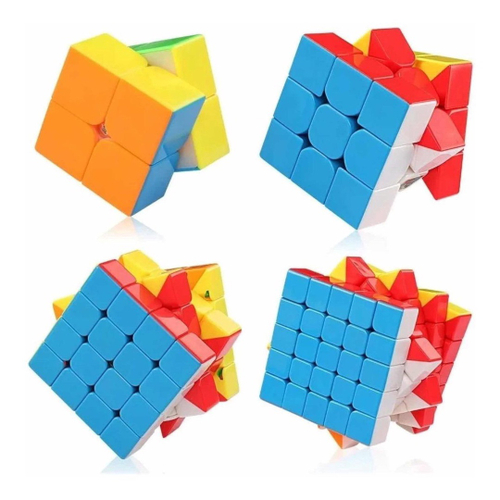 Kit 4 Cubo Mágico 2x2 3x3 4x4 5x5 Profissional Speed em Promoção na  Americanas