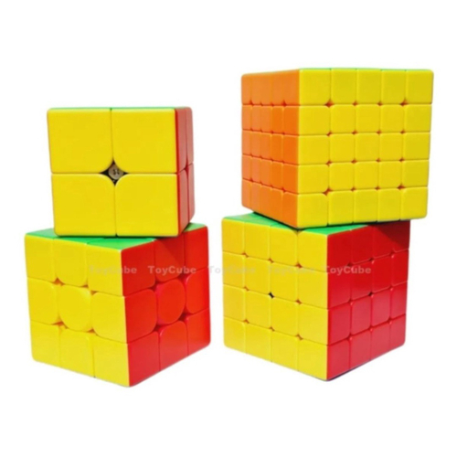 Kit Cubo Mágico Moyu Meilong 2x2 3x3 4x4 5x5 Stickerless