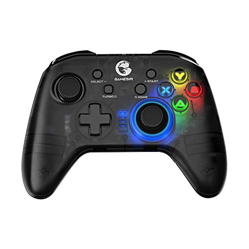 GameSir T4W com fio Joystick de controlador de jogo para PC Windows 10/8/7  Gamepad Dual Shock, USB Gamepad com LED Backlight Joystick Vibração  Feedback