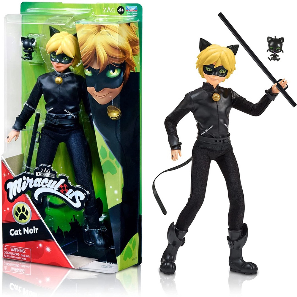 Boneco de ação Miraculous Cat Noir, 11 polegadas