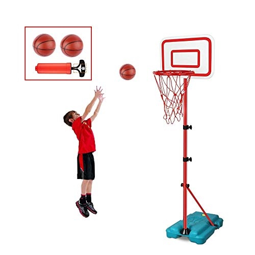 Kit de Basquete Ajustável para Crianças, Animais de Desenhos