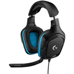 Fone de Ouvido Gamer Logitech G432 Com fio, 7.1 Surround Sound, dts: x 2.0, Microfone Flip-to-Mute, pc (Leatherette) Preto/Azul
