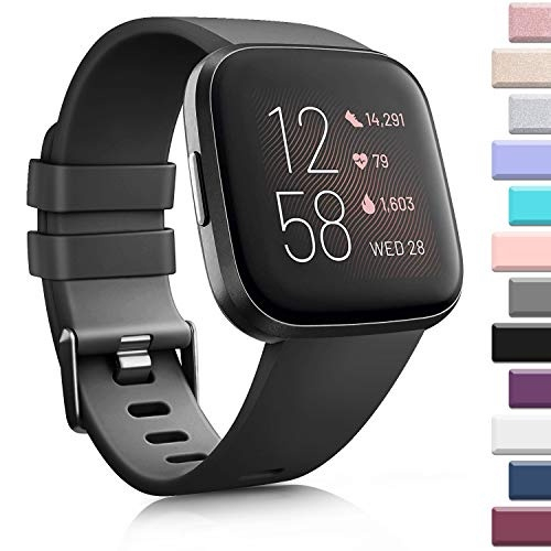 Bandas esportivas ak Compativeis para Fitbit Versa Pulseiras de substituicao multi cores do Masstomer Macio para relogio Fitbit Versa Lite Preto Grande em Promocao na Americanas