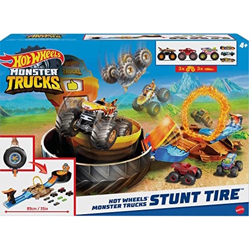 Hot Wheels Pista com veículo Monster Truck Sabretooth Showdown