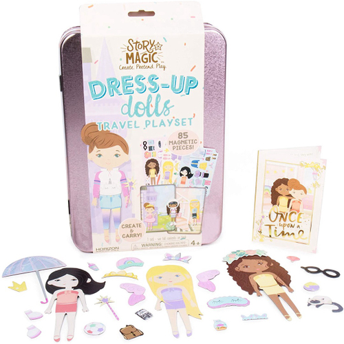 Magnetic dress up dolls tin clearance