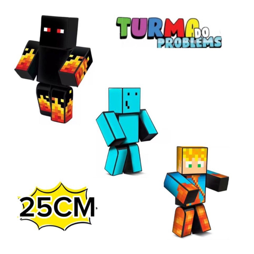 Boneco Problems 25cm - Minecraft