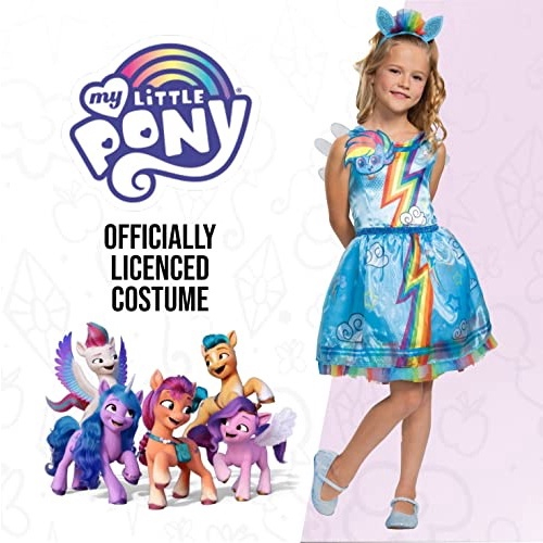 Fantasia My Little Pony Infantil Azul Vestido Equestria Girls